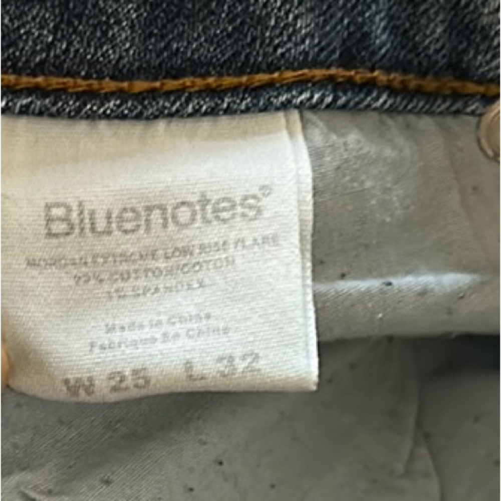 Classic Flare Bluenotes Morgan Extreme Low Rise Blue Women's Jeans - Picture 5 of 5